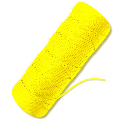ACE Supply Yellow Mason Line String Line - #18 Braided Nylon String - 250 Ft Length - Nylon Twine for Gardening Or Masonry Tools - Perfect Construction String for A String Level, Twine String for Gardening