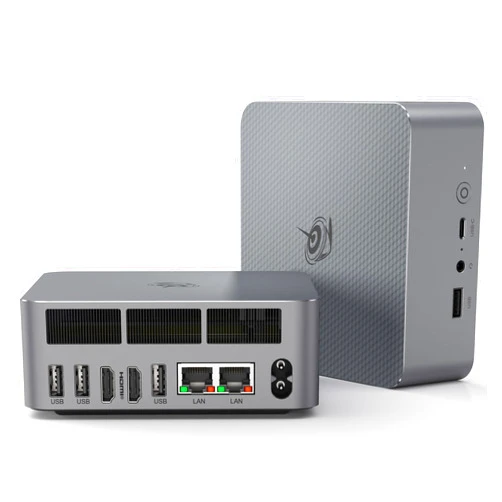 Beelink EQi12 Dual LAN Mini PC, Intel Core 1220P(10C/12T, up to 4.4GHz), 24GB LPDDR5 5200MHz 500GB PCIe4.0 SSD, Mini Desktop Computer Support WiFi 6/ BT5.2/ Dual HDMI/Bulit-in 85W Power Supply