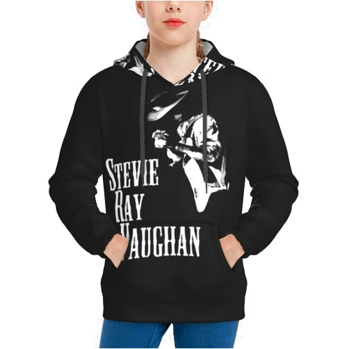 DAHGED Ste-vie Ray Vaughan Hoodie Youth Pullover Hoodie Long Sleeve Casual Sweatshirt With Pocket For Child Boys Girls