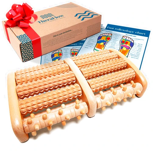 Theraflow Foot Roller for Plantar Fasciitis Relief | Feet Massage Gift for Women and Men | Foot Massager for Neuropathy, Reflexology and Deep Tissue Muscle Massage | Relaxing Gifts for Mom and Dad