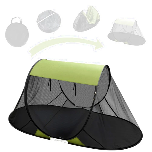 NNG Pop-Up Mosquito Net Tent for Camping, Instant 1 Person Bug Screen Tent, Portable Foldable Mesh Shelter with Ground Stakes, Fits Camping Cot or Outdoor Bed for Camping Hiking and Travel