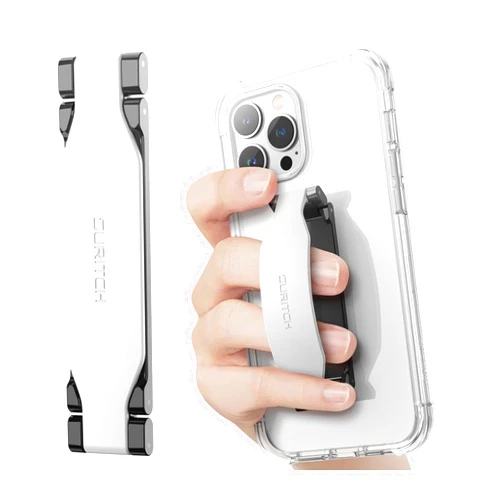 SURITCH Phone Grip Strap Finger Loop Holder for Back of Phone, 2-in-1 Soft Silicone Gripper Kickstand for iPhone Samsung and Most Cell Phone Cases, 3.94