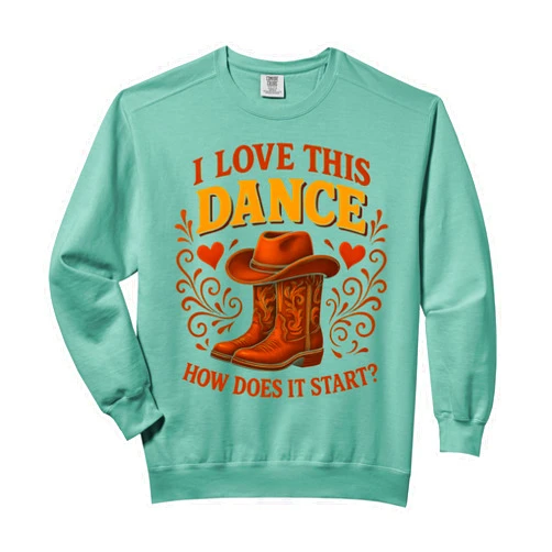 How Does This Dance Start Line Dancer Country tee Retro How Does This Dance Start Line Dancer Country Comfort Colors Adult Sweatshirt
