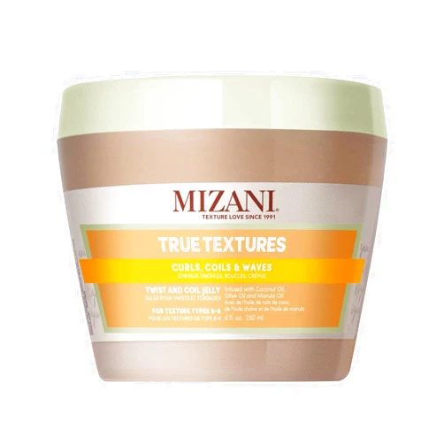 Mizani True Textures Twist and Coil Jelly | Touchable Texture | With Coconut Oil | Paraben & Silicone-Free | For Curly Hair | 8 Oz