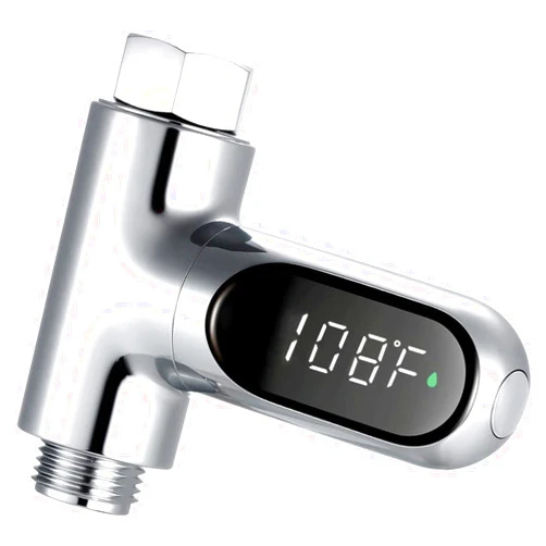 Aokpsrt Shower Thermometer Digital Display 360°Rotating Screen Baby Bath Water Thermometer Celsius/Fahrenheit Display for Home Kitchen Bathroom
