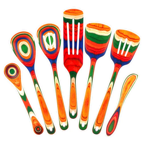 Totally Bamboo Baltique Marrakesh Collection 7 Piece Cooking Utensil Set, Safe for Nonstick