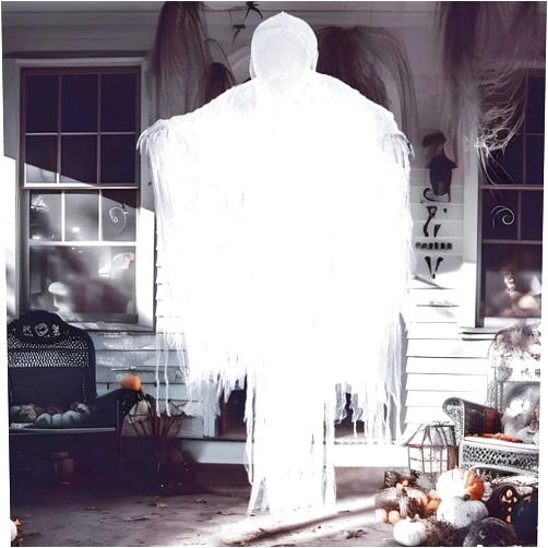 JOYIN 63” White Hanging Grim Reaper, Faceless Ghost in White Horror Robe for Best Halloween Hanging Decorations