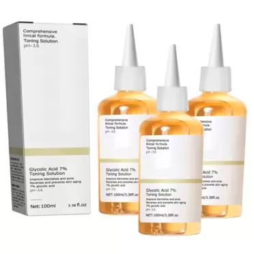 Generic The Ordinary-Glycolic Acid 7% Toning Resurfacing Solution for Blemishes and Acne, Glycolic Acid Ordinary,Glycolic Sour Toner for Face,A Mild Lactic Acid Superficial Peeling Formulation (3pc)