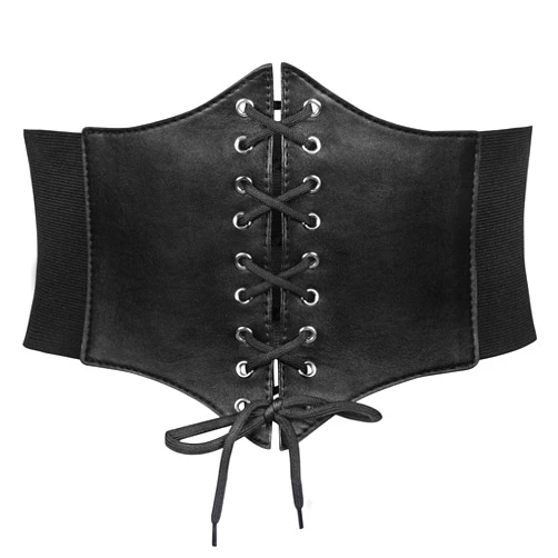 JASGOOD Women’s Elastic Costume Waist Belt Lace-up Tied Waspie Corset Belts for Women