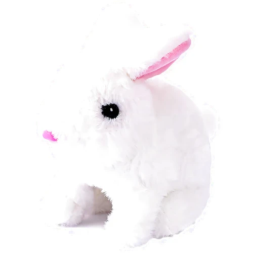 CREJOHY Hopping Bunny Toys for Kids Interactive Electronic Bunny Plush Toy Rabbit - Walking Wiggle Ears Twitch Nose Easter Bunny Toys Gifts for 3-8 Year Old Girls Boys Toddlers Birthday (White, 7'')