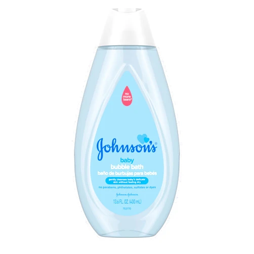 Johnson's Baby Bubble Bath for Gentle Baby Skin Care, Paraben-Free, Pediatrician-Tested, Hypoallergenic, Tear-Free, Dye-Phthalate & Sulfate-Free, 13.6 Fl Oz