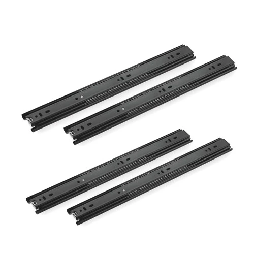 YIFEIWSHH Drawer Runners,Drawer Slide track, 4 PCS Cabinet Black Ball Bearing Slides Heavy Duty Metal 8 10 12 14 Inches,Easy to Install Detachable,Full Extension Kitchen(200mm)