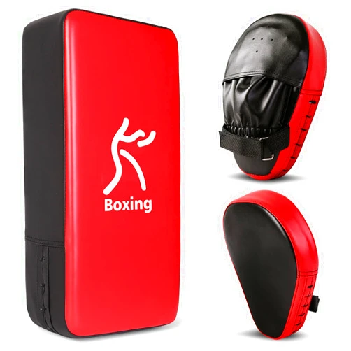 Odoland Punching Mitts Kick Pack Set, Boxing Mitts Focus Pads, Taewondo Kick Pad, Great for Boxing, Kickboxing, Karate, Muay Thai, MMA Training