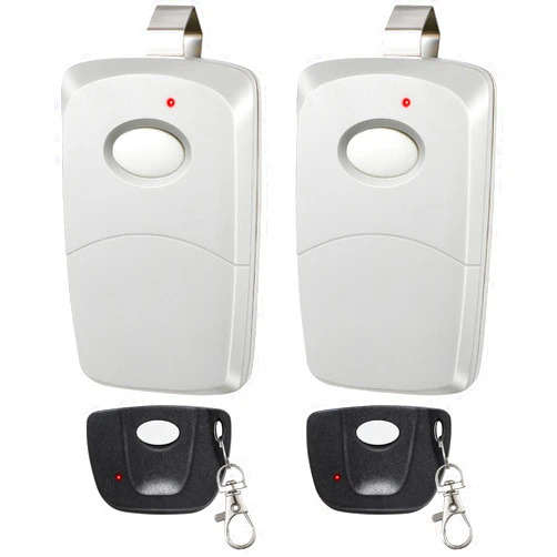 ElectricWise 4 Pack Garage Door Opener Remotes Compatible with Linear Multi Code 3089, 3060, 3070, 300mhz 10 Dip Switch Gate Door Opener Remote Control Transmitter Replacement (2 Grey, 2 Black Mini)