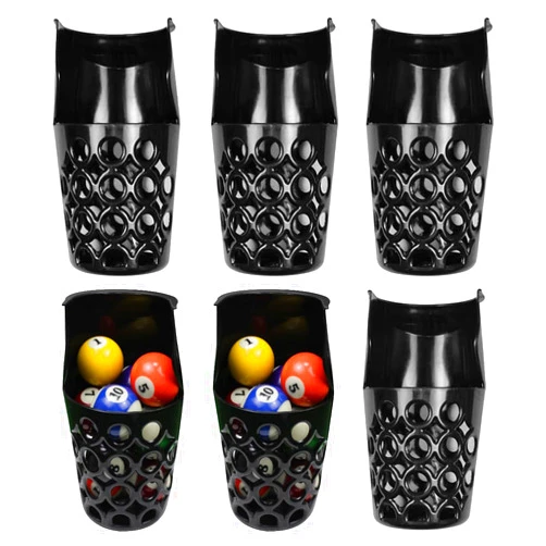 Scott Edward 6pcs Billiard Pockets, Plastic Web Billiard Pockets, Black Billiards net Bag, Heavy Duty Billiard Table, Pool Table Pockets Web Pocket(Set of 6)