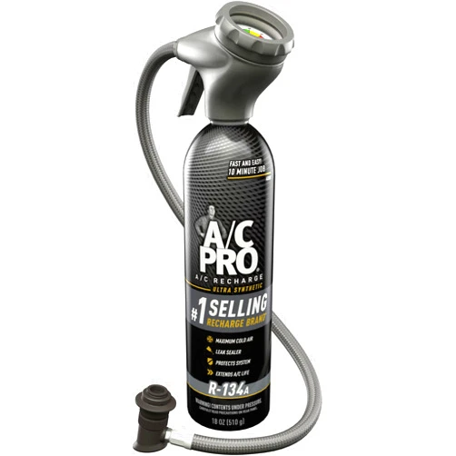 A/c Pro Ultra Synthetic A/C Recharge R-134a Refrigerant Kit to Extend Air Conditioner Life with Gauge and Hose