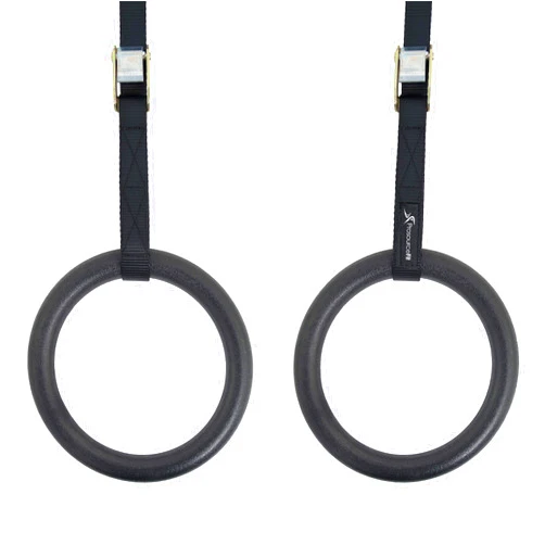 ProsourceFit Fitness Gymnastics Rings with Straps for Total Body Conditioning at Home