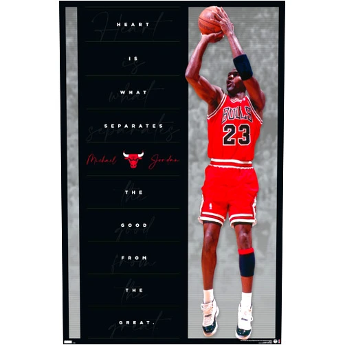 Trends International Michael Jordan - Heart Wall Poster, 22.37