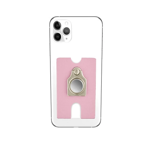 OnixGRIP OnixDUO 2 Card Holder with Magnetic Ring with Bonus Hook for car, Removable, Wireless Charging Compatibility - [Rose Gold]