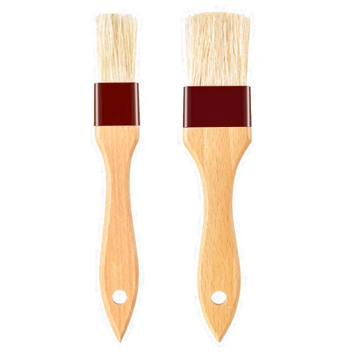 NXRACSH Pastry Brush-Basting Brush for Cooking,2 Pc Boar Bristles Food Brush for BBQ,Beech Wooden Handle Butter Brush for Baking/Spreading Marinade/Sauce/Oil/Egg/Kitchen Brushes for Cooking(1 &1 1/2 inch)