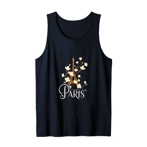 Parisian Love Travel Souvenir Tourist Iconic Paris - Paris Eiffel Tower Bonjour France French Tank Top