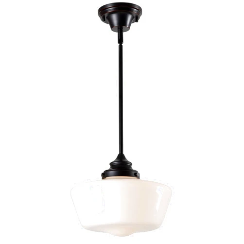 Kenroy Home 93661ORB Cambridge 1 Light Pendant with Blackened Oil Rubbed Bronze Finish, Rustic Style, 9.5