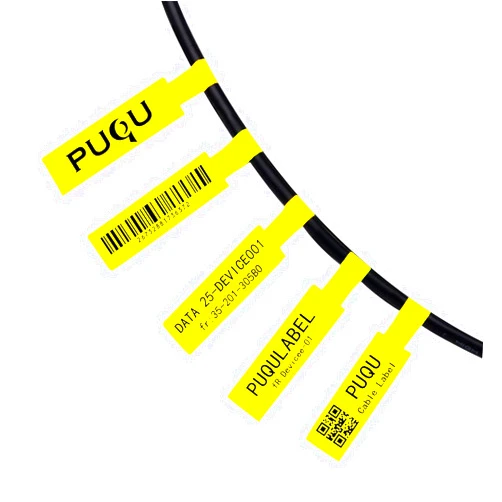PUQULABEL Self-Adhesive Cable Label Compatible for PUQU Q Series Label Printer-1 Roll of 100 Labels 78x25mm (3.0''x1.0'')