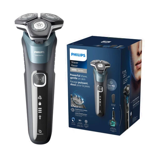 Philips Male Grooming Philips Shaver Series 5000, Wet & Dry Electric Shaver with Cable-free Quick Clean Pod, S5882/50