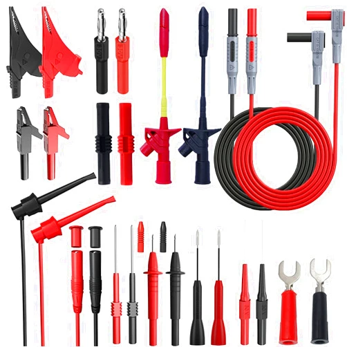 Young Dance 24 Pcs Multimeter Test Leads Set with Alligator Clips, Insulation Piercing Test Clip and Test Probes 1000V 10A CAT III for Fluke, KAIWEETS, INNOVA Multimeter, Voltmeter, Clamp Meter