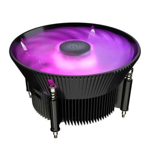 Cooler Master i71C RGB Intel Low-Profile CPU Air Cooler, Anodized Black Aluminum Fins, Copper Insert Base, MF120 RGB Lighting Fan for Intel LGA1200/115X Desktop