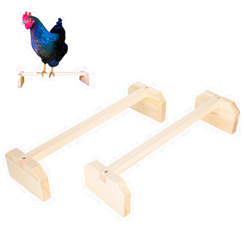 TOPINCN 2Pcs Chicken Perch Bird Wood Stand Natural Wooden Chicken Perch Chicken Stand for Large Bird Chicken Parrot Macaw