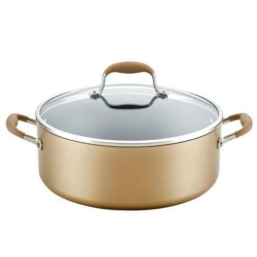 Anolon Advanced Home Hard-Anodized Nonstick Wide Stock Pot/Stockpot (7.5-Quart, Bronze)