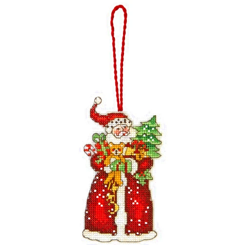Dimensions Counted Cross Stitch, Santa Ornament, 3.25'' x 4.25''