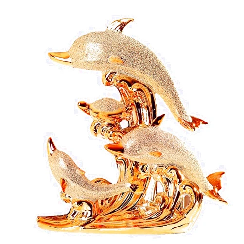 YUANXIN Dolphin Statue - Ceramic Dolphin Decor for Home, Wedding Gifts & Love Collectibles