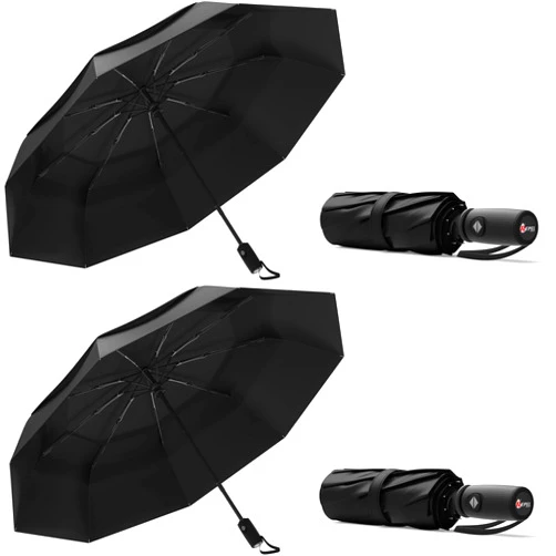 Repel Umbrella Windproof Travel Umbrellas for Rain - Easy Auto Open Close, Durable & Compact Umbrella, Strong Fiberglass Frame, Waterproof Canopy - Backpack, Purse, Portable Umbrella for Travel