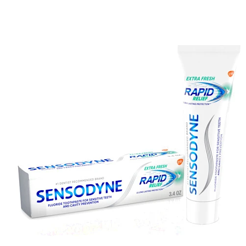 Sensodyne Rapid Relief Sensitive Toothpaste, Cavity Prevention and Sensitive Teeth Treatment - 3.4 Ounces