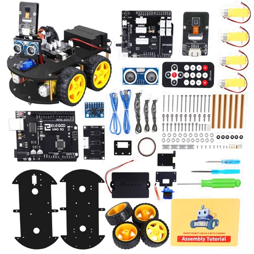 ELEGOO UNO R3 Smart Robot Car Kit V4 for Arduino Robotics for Kids Ages 8-12 12-16 STEM Toys Science Kits Coding Robots Toys for 8+ Year Old Boys Girls Teens Cool Engineering Building Projects