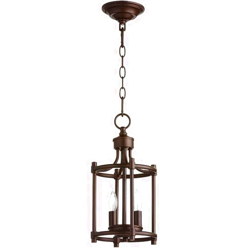 Quorum International Quorum 6822-2-86 Transitional Two Light Entry Pendant from Rossington Collection in Bronze/Dark Finish,