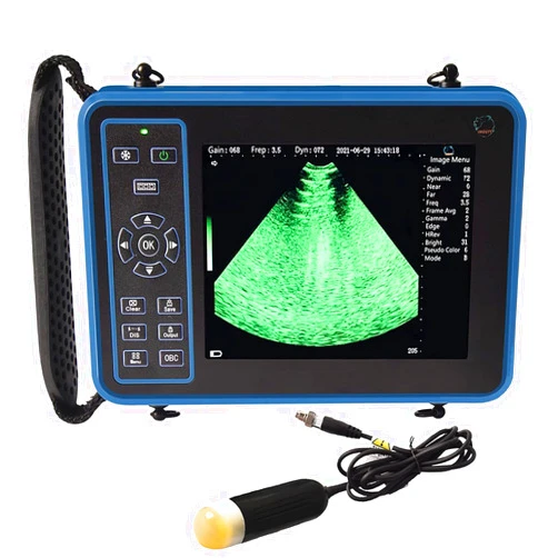 GOYOJO Ultrasound Scanner Veterinary for Pregnancy, Vet Digital Portable B-Ultra Sound Scanner Machine Farm Animals Pet with 3.5 Mhz Mechanical Probe 8 Color Panels for Sheep, Dog, Cat And Pig Pregnancy Test