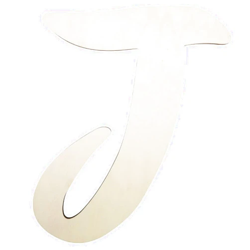 SMANTA 12 Inch Unfinished Wooden Letter J, Large Wood Letters for DIY Crafts, Thickness 1/8