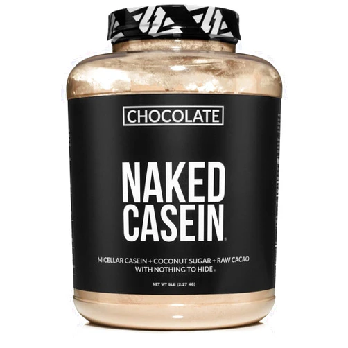 Naked Nutrition Naked Chocolate Casein - Chocolate Micellar Casein Protein - 5 Pound Bulk, Gmo-Free, Gluten-Free, Soy-Free, Preservative-Free - Stimulate Muscle Growth - Enhance Recovery - 60 Servings