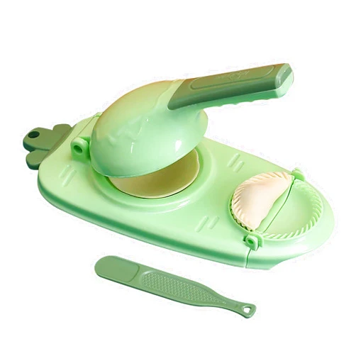 LutIedan Household Dumplings Kitchen Artifact Pressing, Dumpling Skin Maker Dumpling Moulds Dumpling Skin Artifact Manual Pressing Dough Tool 2 In 1 Mould Manual Skin Press (Green)