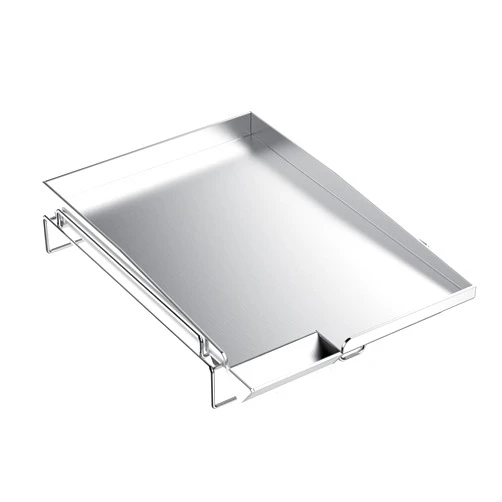 Skyflame Universal Stainless Steel Griddle, Flat Top Gas Grill Griddle Pan with Removable Rack and Raised Lip Edges, Fit for Most Gas Grill with Side Burner and Other Grills, Size 14.5