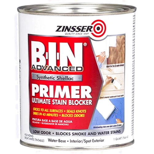 RUST-OLEUM 1 qt Zinsser 271009 White Zinsser, B-I-N Advanced Synthetic Shellac Primer Pack of 1