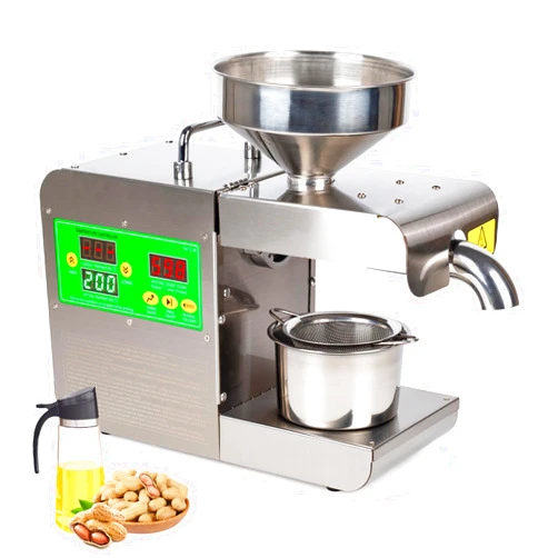SOKO Oil Press Machine 820W Hot/Cold Electric Automatic Oil Press Extractor for Peanut Sesame Sunflower Seeds Coconut Soybean Oil Extractor Machine Organic Oil Expeller for Home and Kitchen