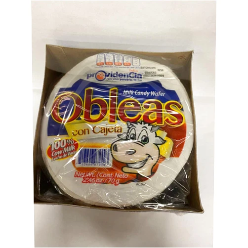 Dulces Providencia Obleas con cajeta/Milk candy wafer 12Pc 1lb 13.06oz