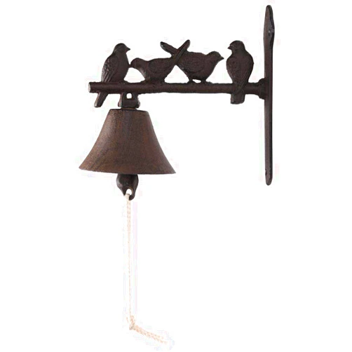 BRASSTAR Rustic Cast Iron Door Bell Four Little Birds Vintage Antique Retro Style Decoration for Outside House Garden TQZDPT31