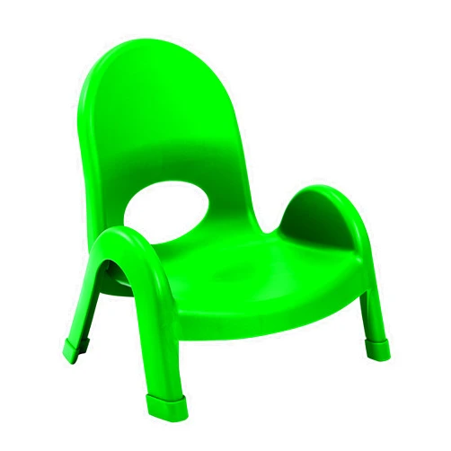 Children's Factory Angeles Value Stack Kids Chair, Preschool/Homeschool/Daycare Furniture, Flexible Seating Classroom Furniture for Toddlers, Green, 5