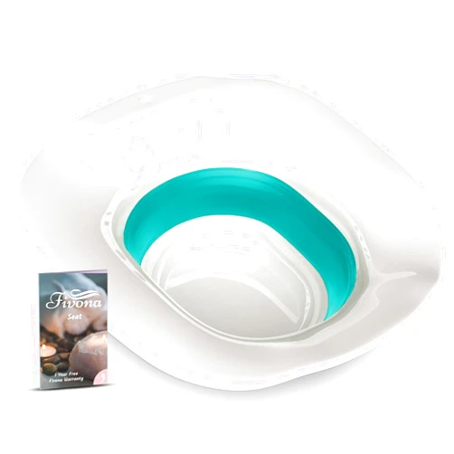 Fivona Expandable Sitz Bath Seat for Soak and Steam - Postpartum Essentials Care and Hemorrhoid Treatment - Unisex and Universal Fit Over the Toilet Yoni Steaming Bowl - At-Home Soothing Relief Device