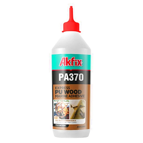 Akfix PA370 Express Marine Adhesive (1x15.4 fl.oz) - Extra Strength Wood Glue for Metal & Woodworking, for Furniture Repair, Waterproof Polyurethane Glue for Outdoors & Indoors | 15.4 fl.oz. 1 Pack